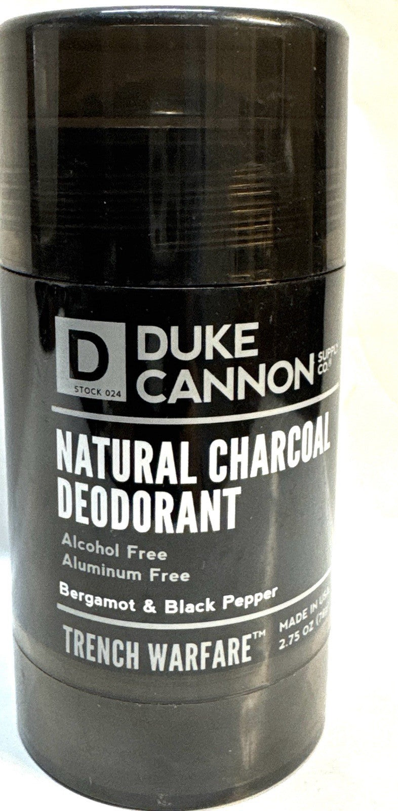 Duke Cannon Charcoal Deodorant with Bergamot & Black Pepper 2.7oz - Scuffed