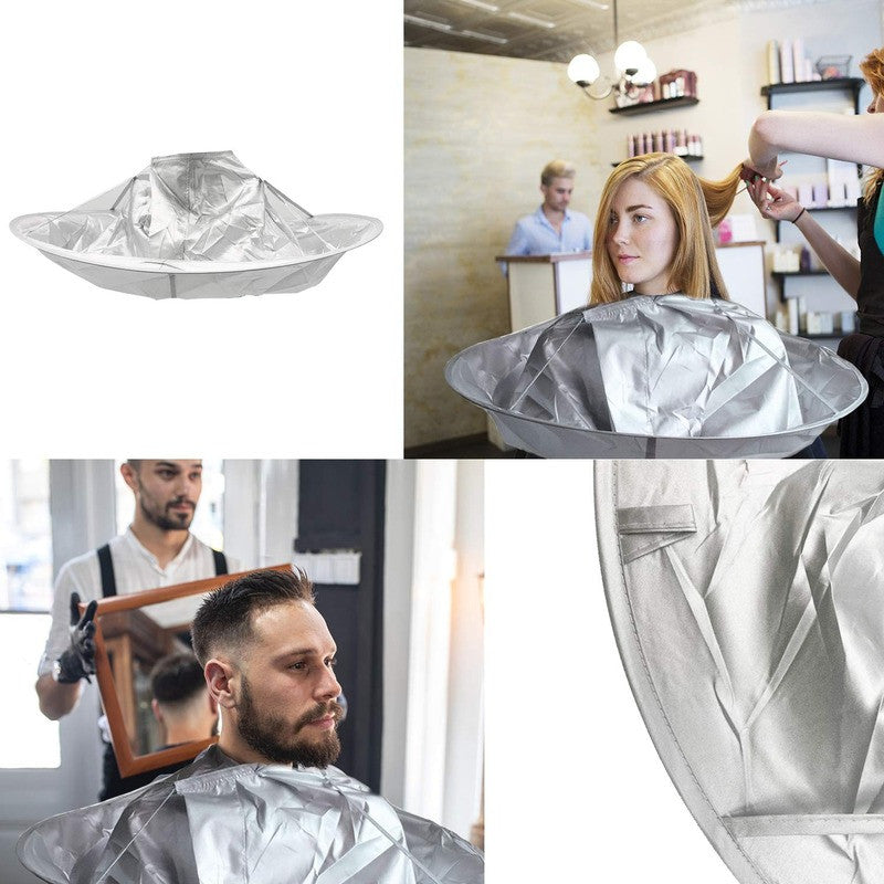 Hair Cutting Cape with Neck Closure, Reusable Hairdresser Gown for Salon & Home Use