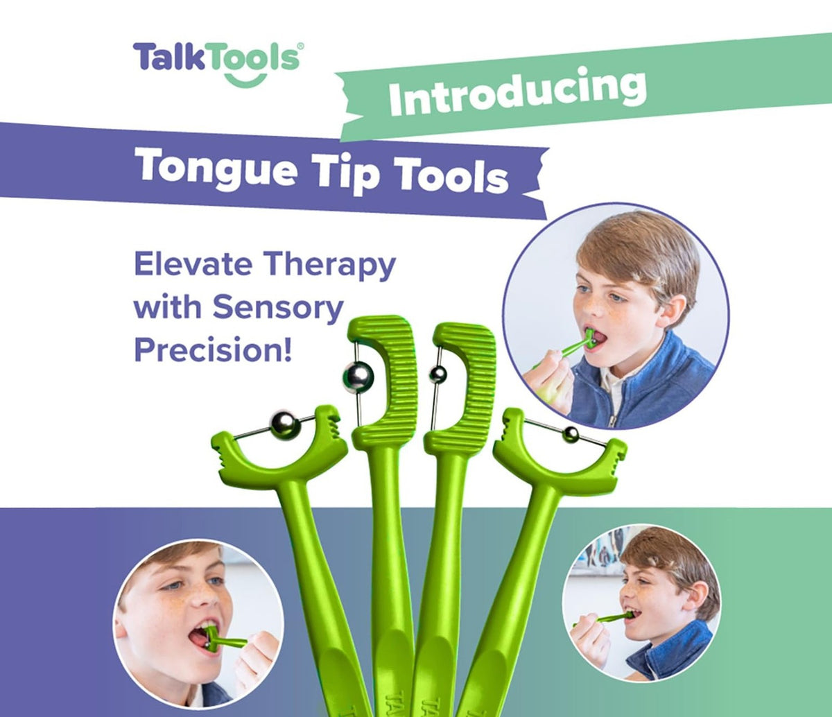 Tongue Tip Lateralization and Elevation Therapy Tool Set for Speech and Feeding
