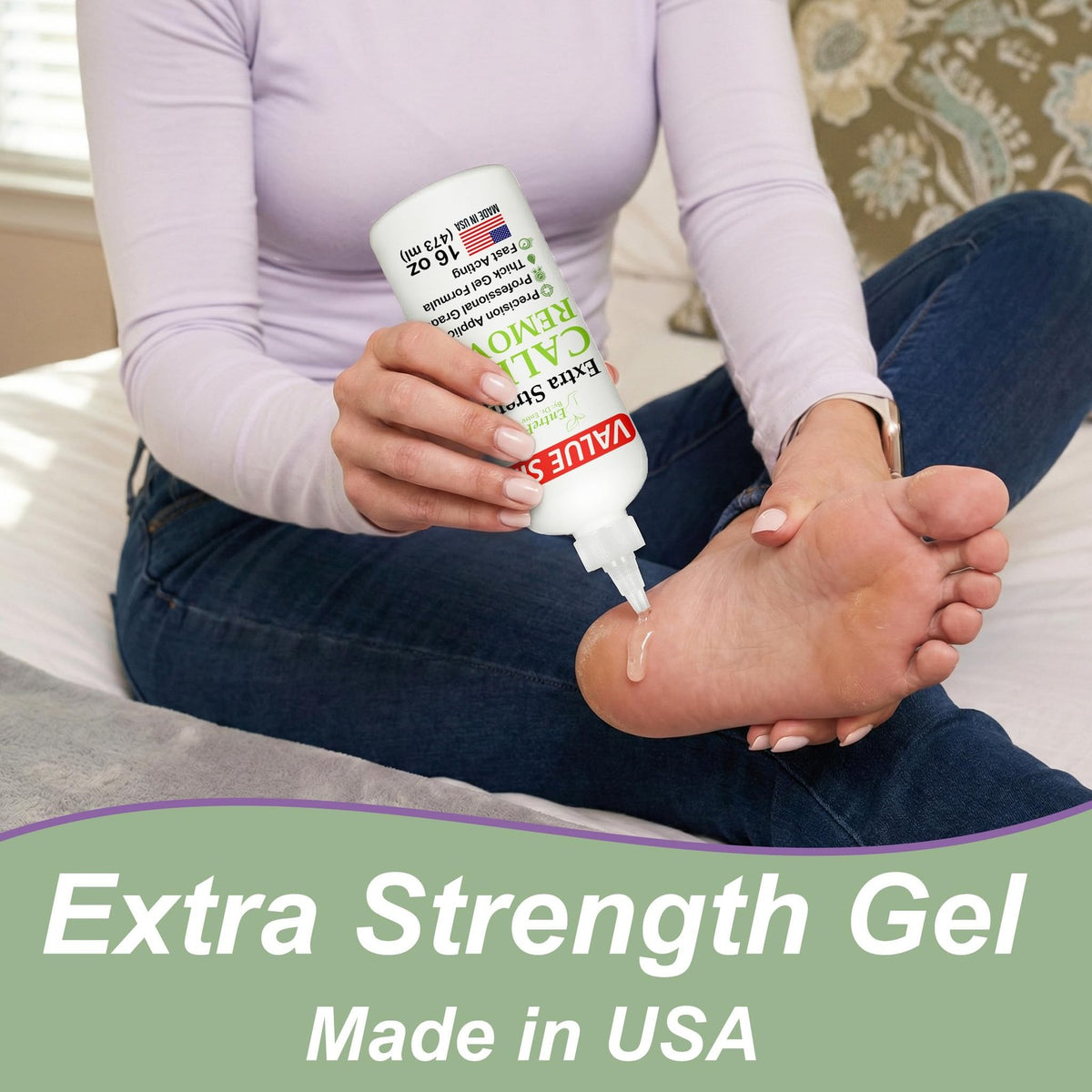 Extra Strength Foot Callus Remover Gel - 16 oz Professional Foot Care Treatment
