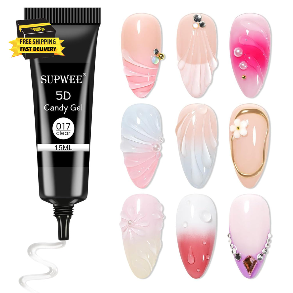 Clear 3D Nail Art Sculpting Gel for DIY Nail Design & Decoration