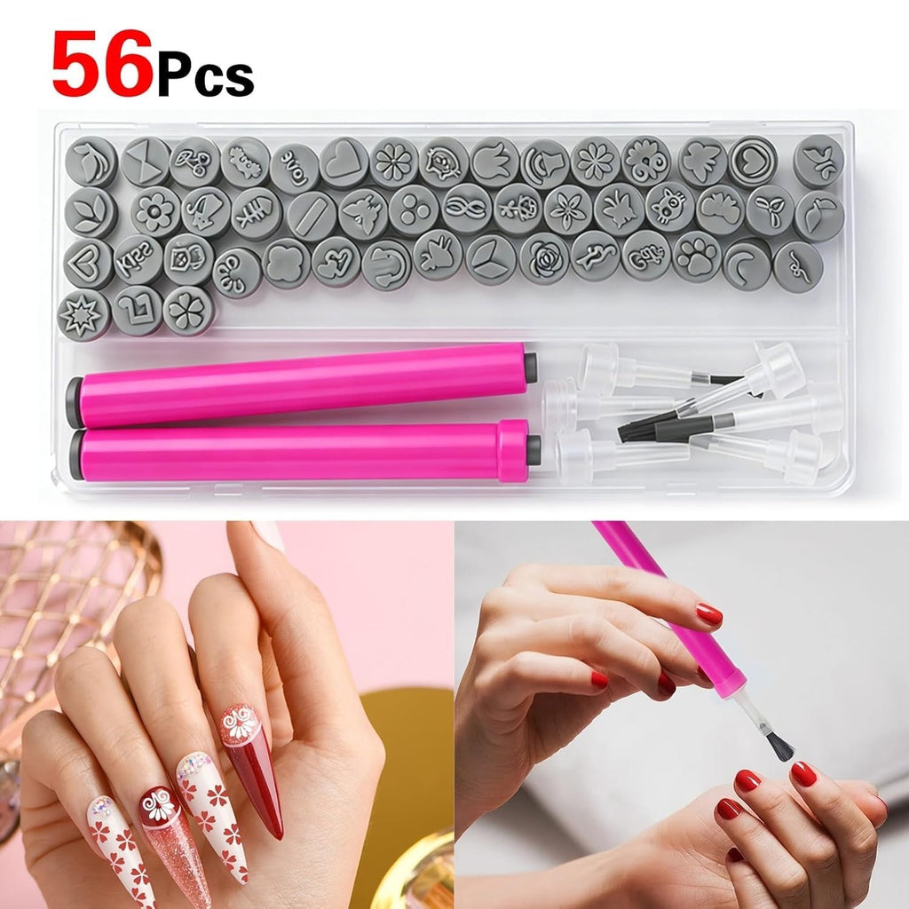 Nail Art Stamping Set with 48 Designs - DIY Floral & Geometric Patterns