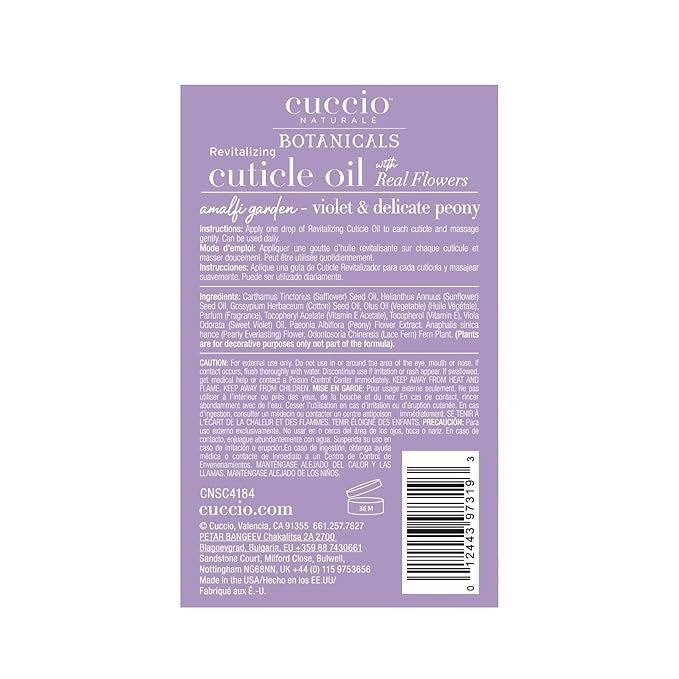 Revitalizing Cuticle Oil with Real Flowers 2.1oz - Nourishing Nail Care