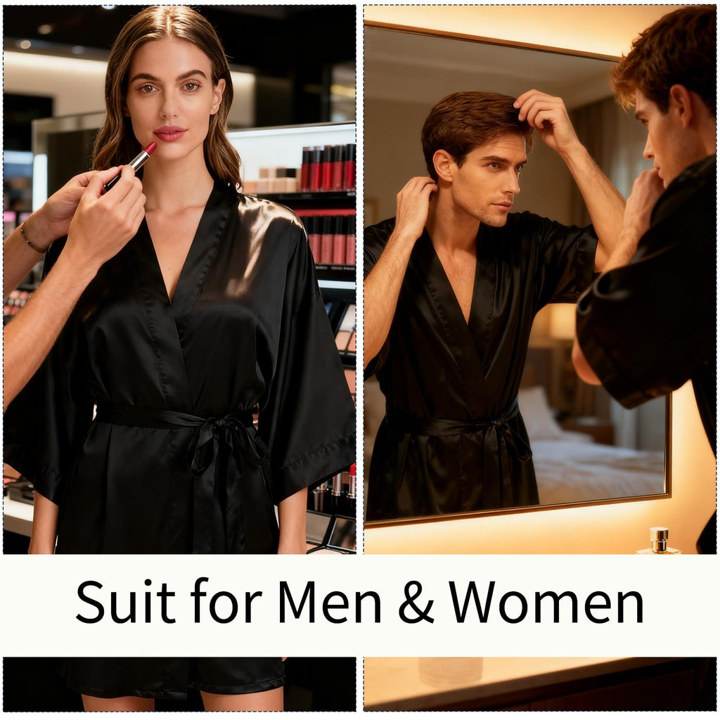 Black 4 Pack Salon Hair Cutting Capes with Adjustable Tie - 40 Inch