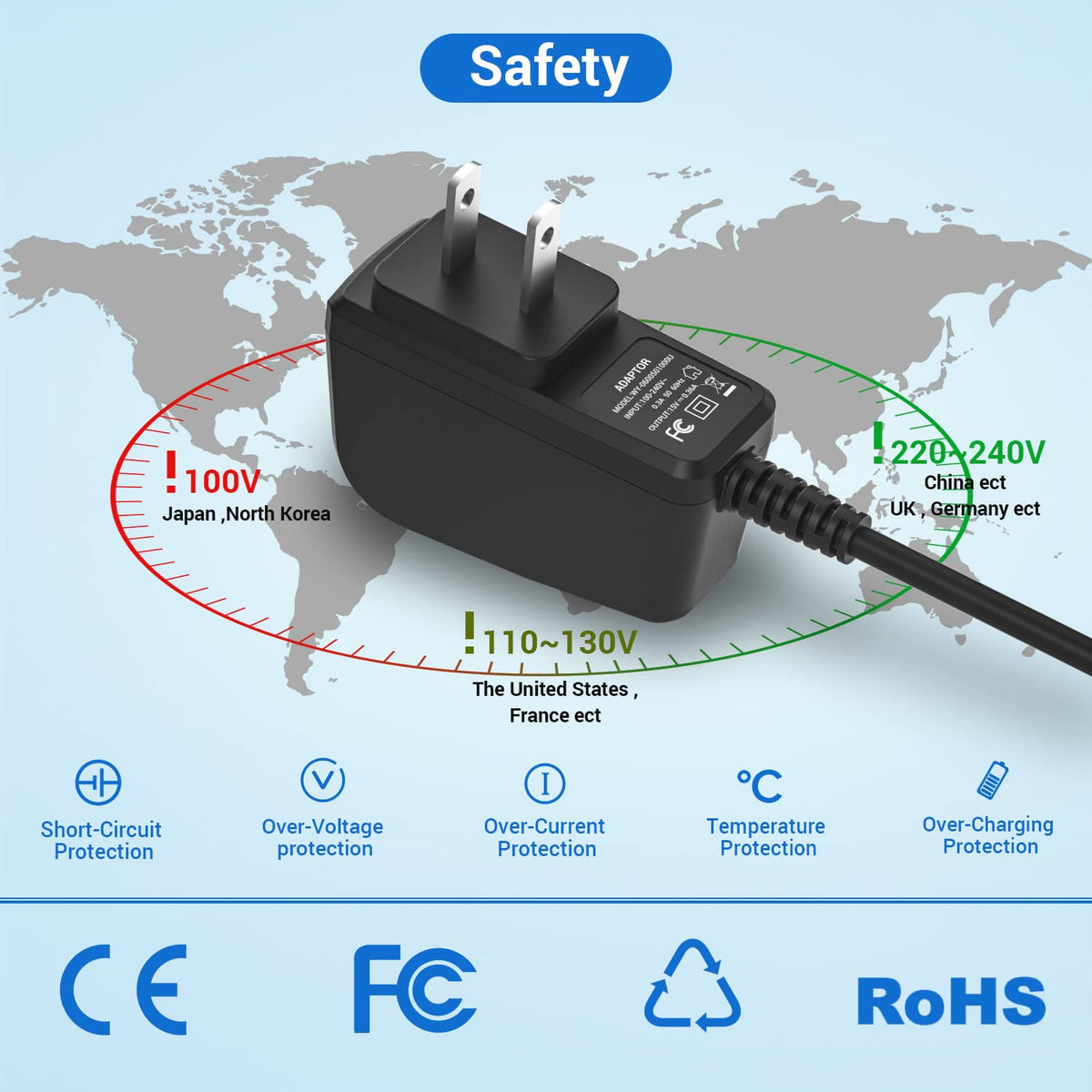 15V 360mA Replacement Charger Cord for Philips Norelco Series Shavers and Trimmers