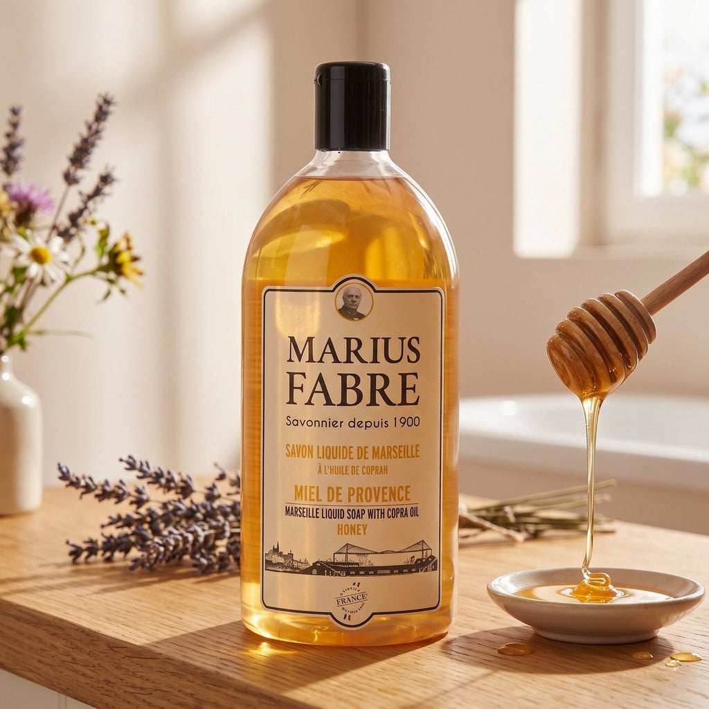 Marseille Liquid Soap Refill Heather Honey 1L — Gentle Vegetable Oil Formula