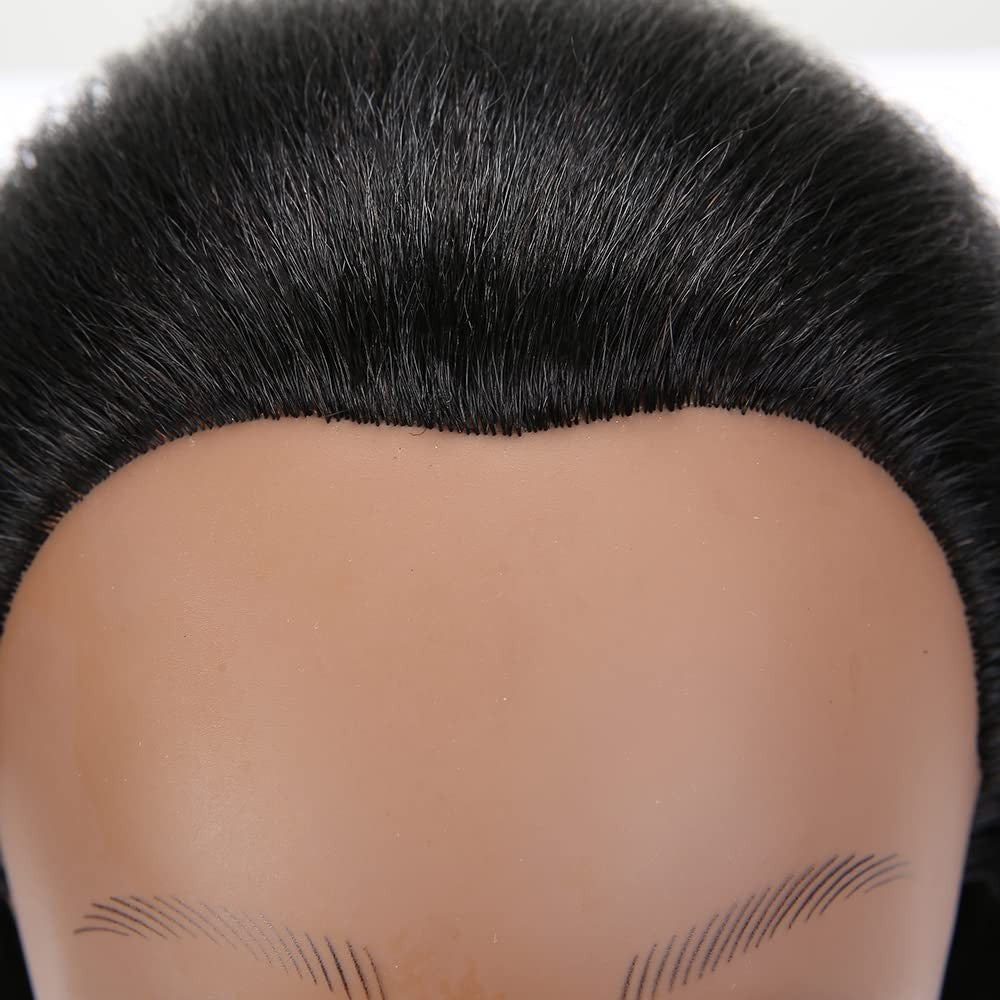 14-Inch Real Hair Mannequin Head for Cosmetology Training & Hair Styling