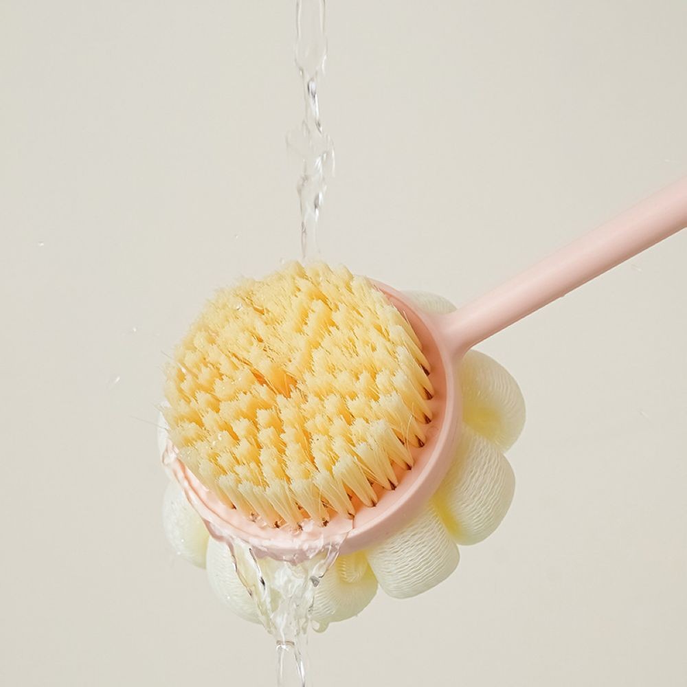 3PCS Long Handle Bath Body Brush Set with Soft Exfoliating Scrubbers for Shower & Back Massage