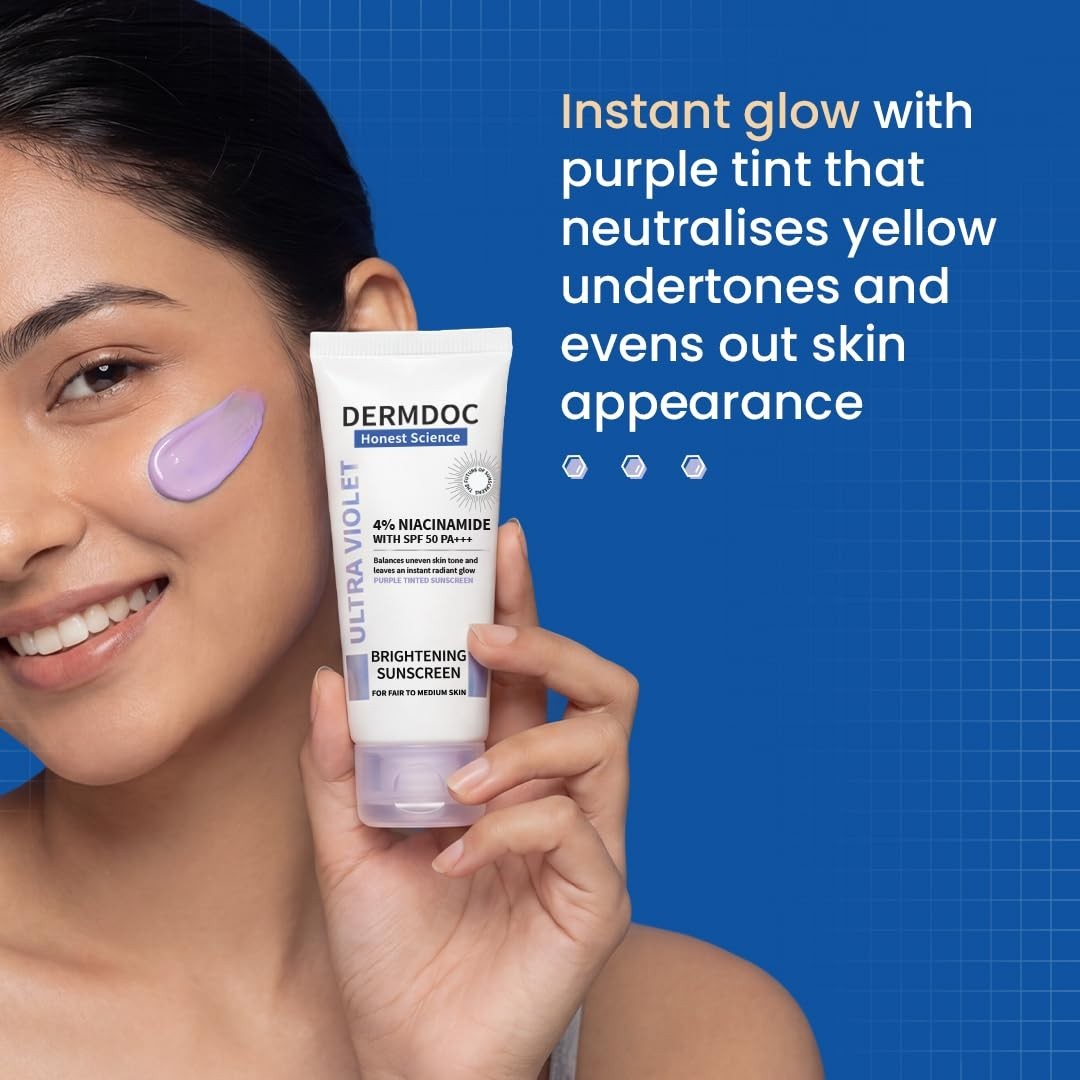 SPF 50 Face Sunscreen with Niacinamide No White Cast Lightweight Protects Skin
