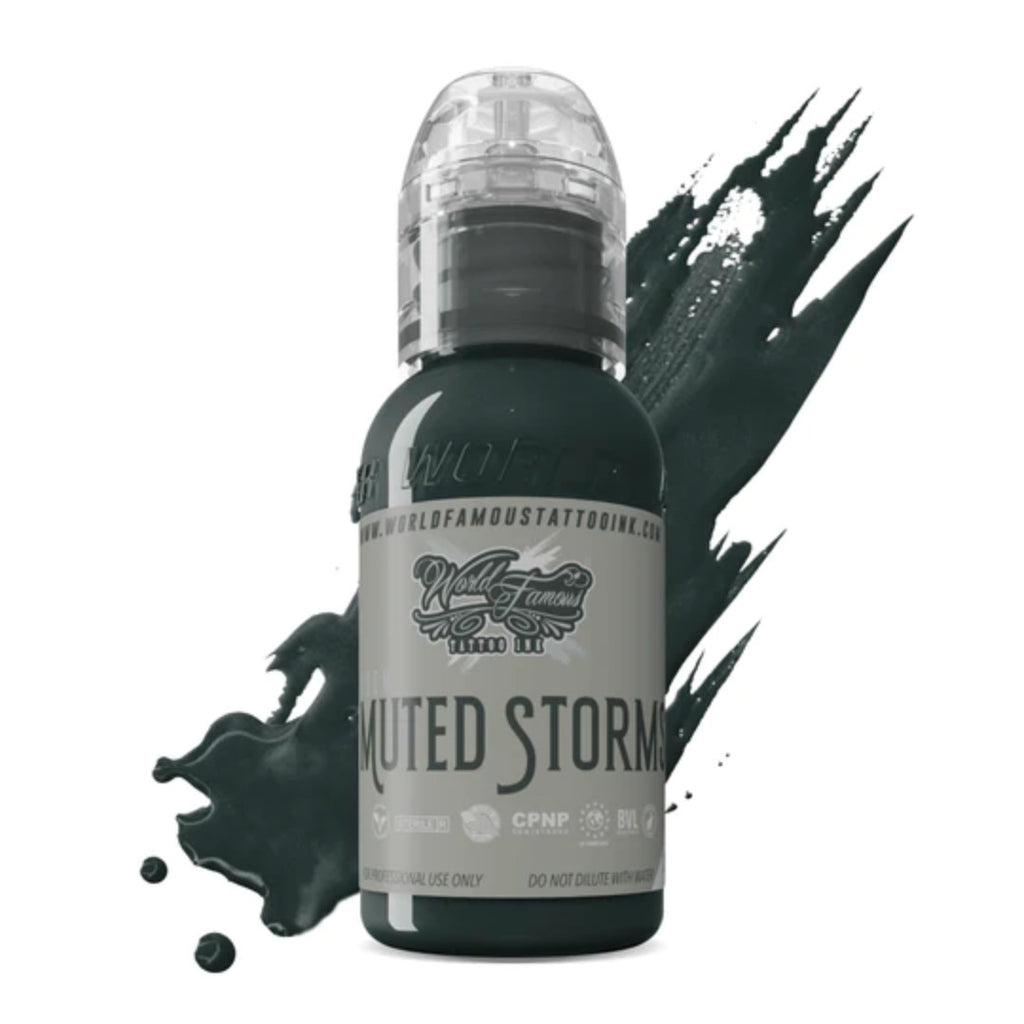 World Famous Tattoo Ink 6-Bottle Poch Muted Storm Set