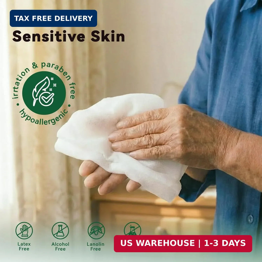 Extra Large Body Wipes for Adults No Rinse Thick Shower Wipes 100 Pack