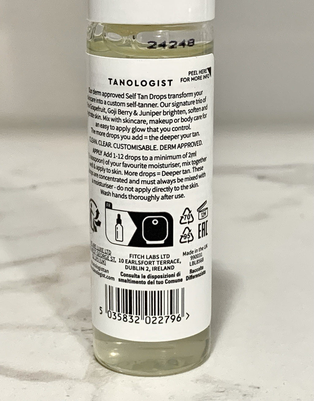 Travel Size Self Tanning Drops for Face and Body - Medium Tan 0.5 oz