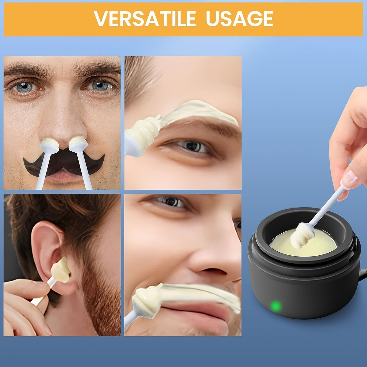 USB Mini Hot Wax Warmer Kit for Facial & Eyebrow Hair Removal