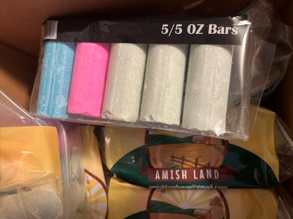 Amish Land Bar Soap 15 Huge 5oz Bars Made in USA - 3 Pack