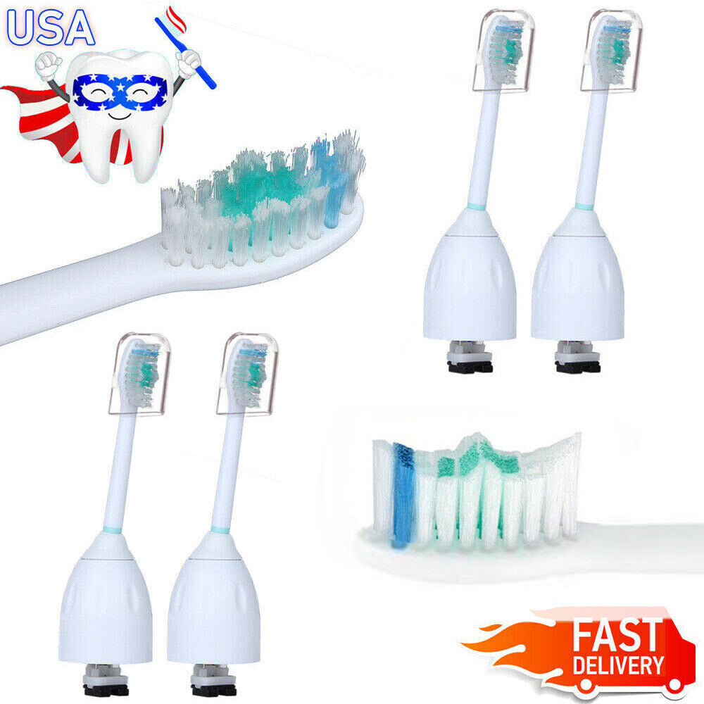 4 Pack Replacement Brush Heads for Philips Sonicare E Series Toothbrushes