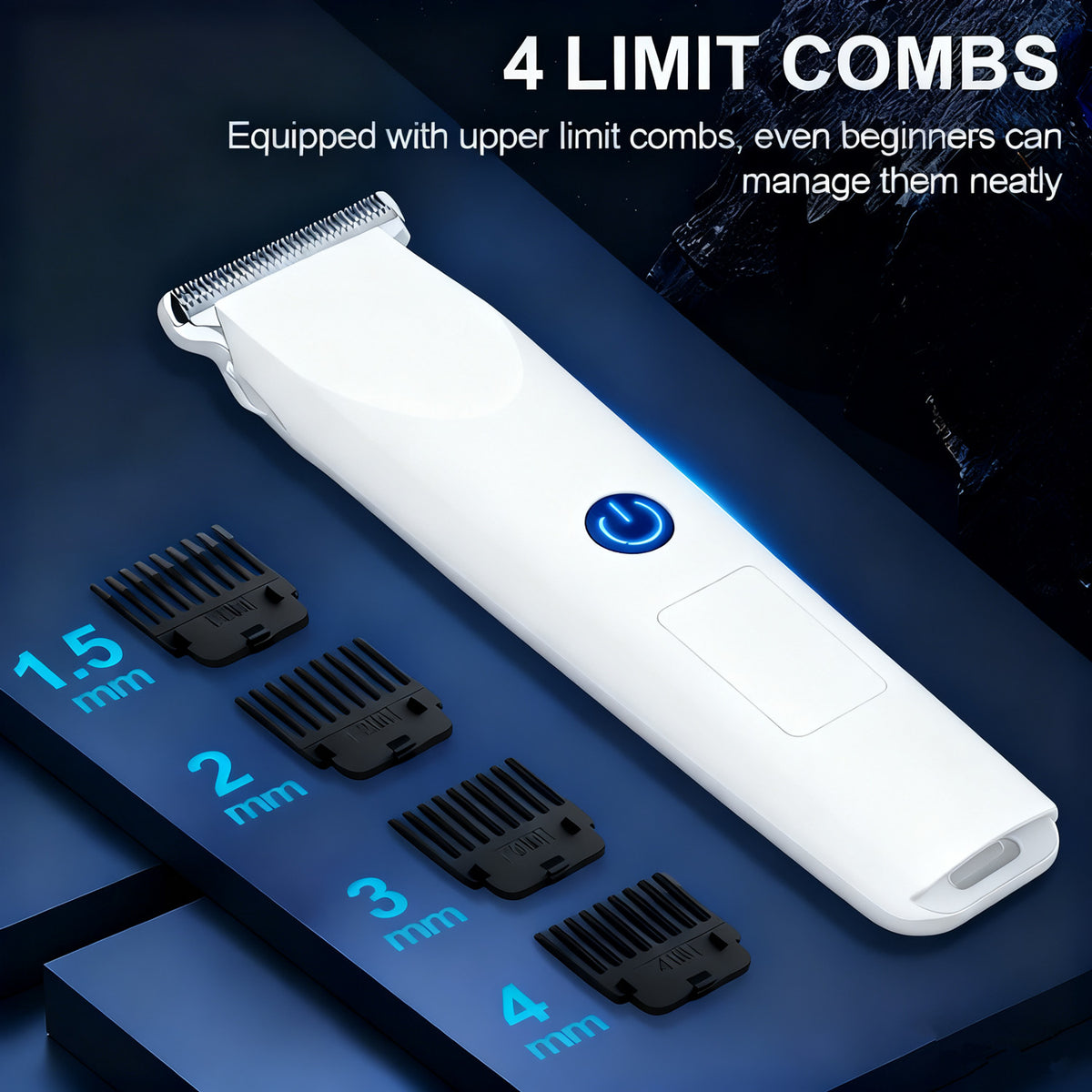 Men's Cordless Hair Clippers & Beard Trimmer Set with Multiple Combs