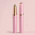 Women's Electric Eyebrow Trimmer Facial Hair Remover with LED Light - Hypoallergenic Stainless Steel Blades