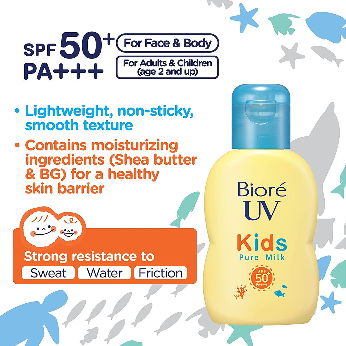 Kids Sunscreen SPF50+ PA+++ 70ml - Biore UV Japan Baby & Toddler Sunblock