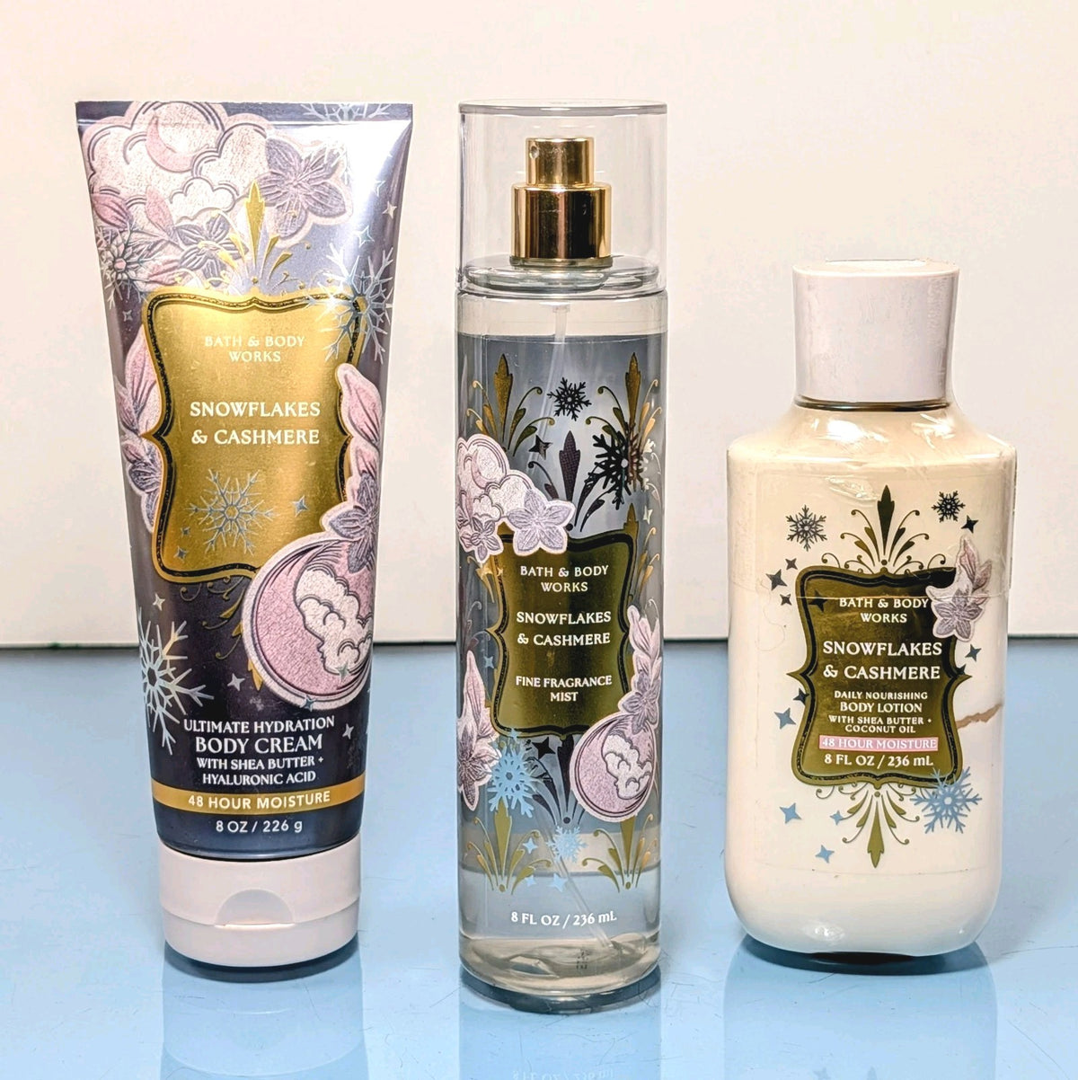 Bath & Body Works Snowflakes & Cashmere 3-Piece Fragrance Gift Set