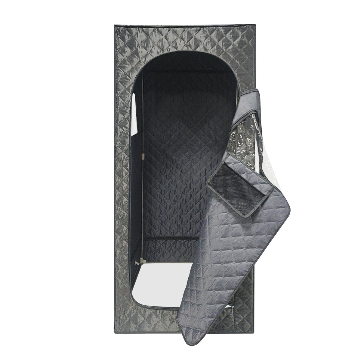 Portable Steam Sauna Tent with 2.6L Steamer & Folding Chair Gray