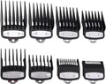 8Pcs Hair Clipper Guide Comb Set Universal Trimmer Attachments Silver