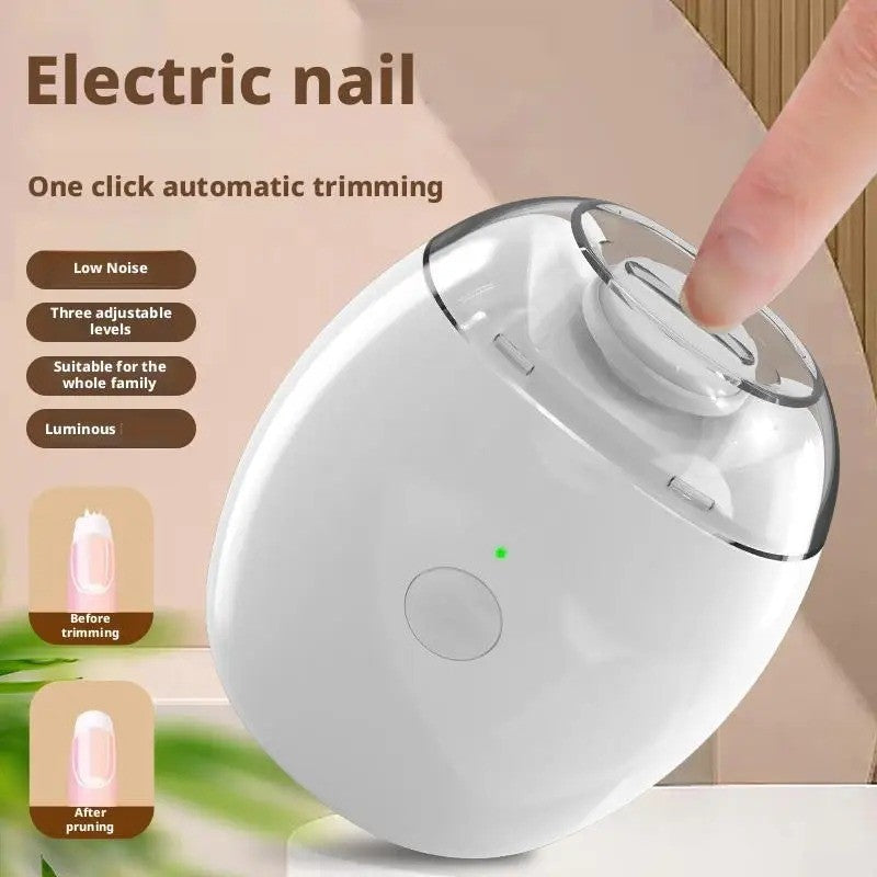 Electric Nail Clipper & File Kit - Automatic Thick Nails Trimmer with LED Light