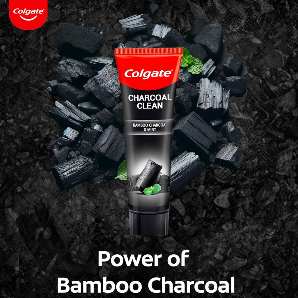 Colgate Charcoal Clean Black Gel Toothpaste 240g with Bamboo & Mint