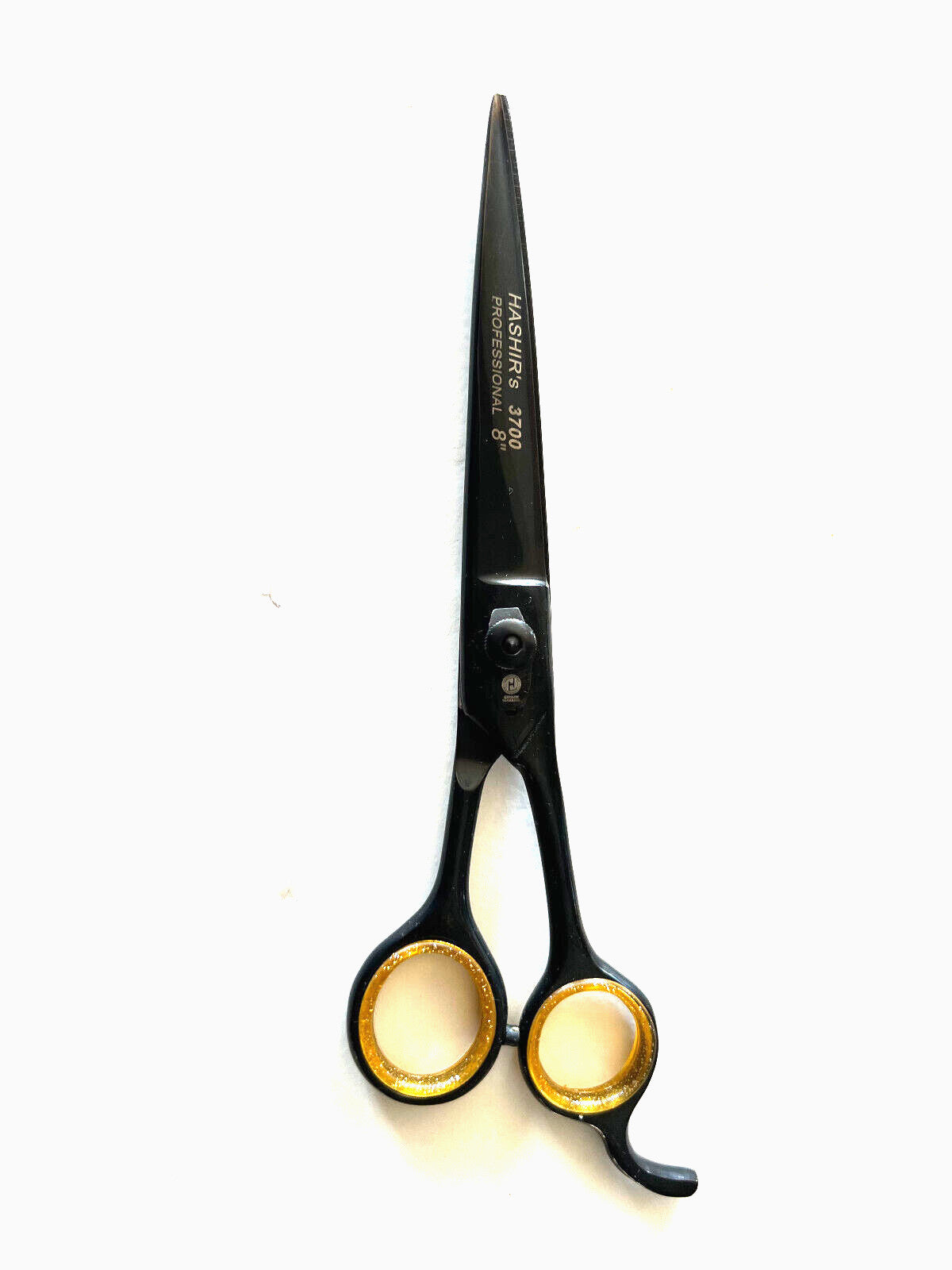 8-Inch German Stainless Steel Barber Scissors Shears Black - Professional Haircut Tools