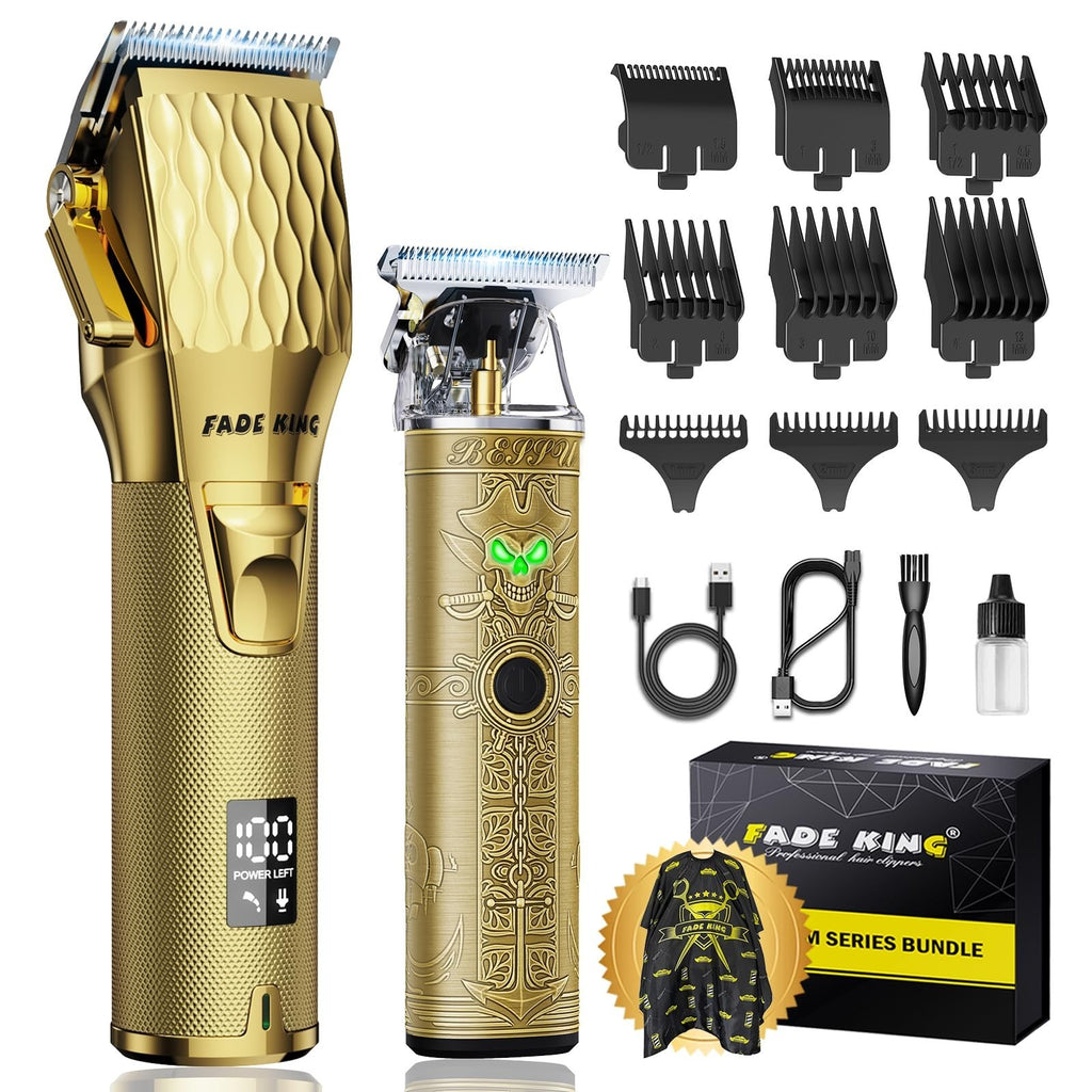 Cordless Hair Clippers & Trimmer Kit for Men - Professional Grooming Set
