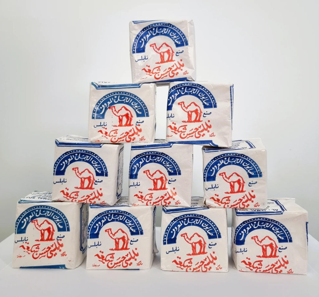 Palestinian Olive Oil Soap Bars - Traditional Handmade Nablus Skincare, 48 Pieces