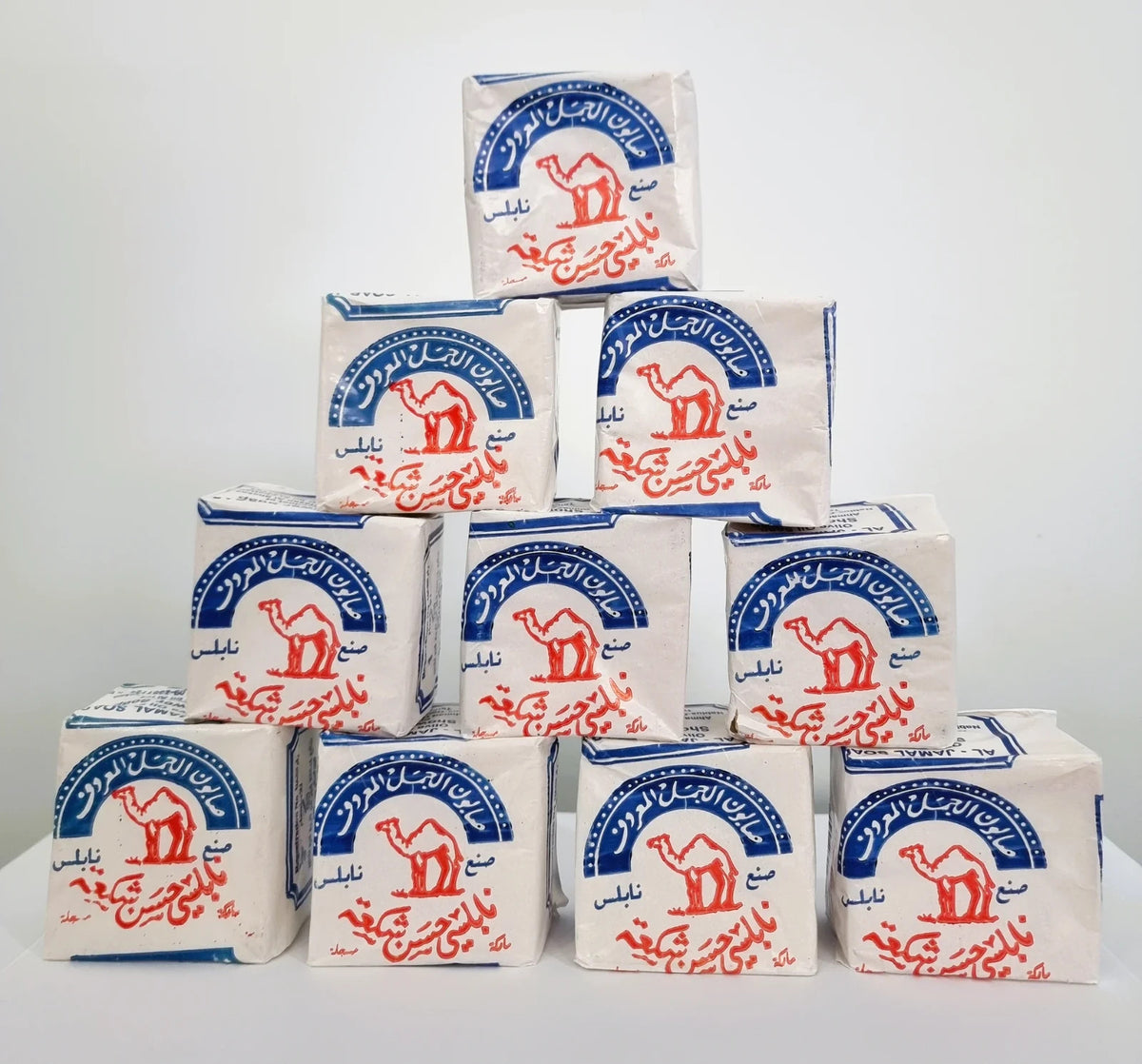 Palestinian Olive Oil Soap Bars - Traditional Handmade Nablus Skincare, 48 Pieces