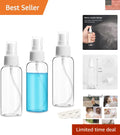 Refillable Travel Spray Bottles Set - 3 Pack, 80ml Clear Reusable Containers