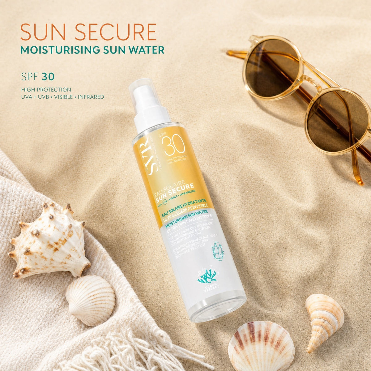 SPF 30 Water Sun Protection Spray - Lightweight Moisturising Sun Water
