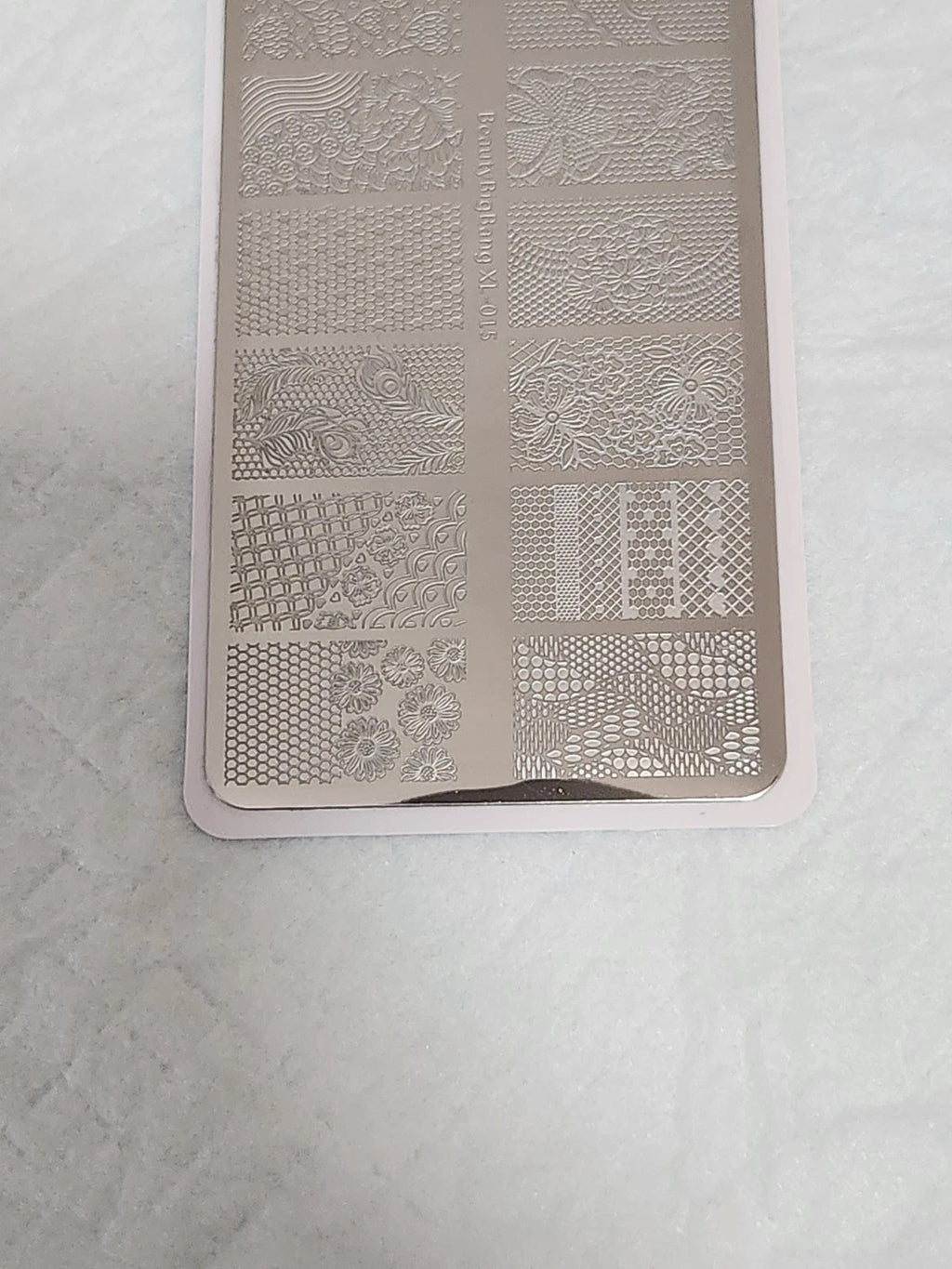 Nail Stamping Plate XL015 Florals & Lace for Nail Art