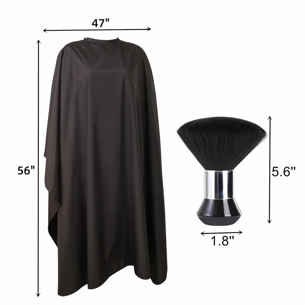 Large Salon Hair Cutting Cape with Neck Duster Brush for Men Women Kids