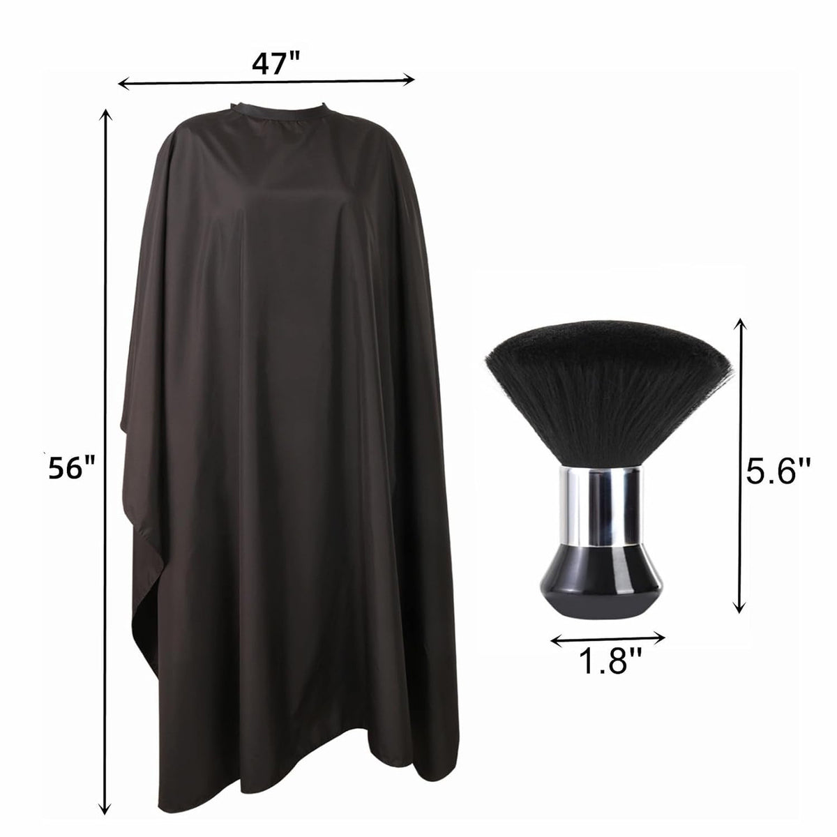 Large Salon Hair Cutting Cape with Neck Duster Brush for Men Women Kids