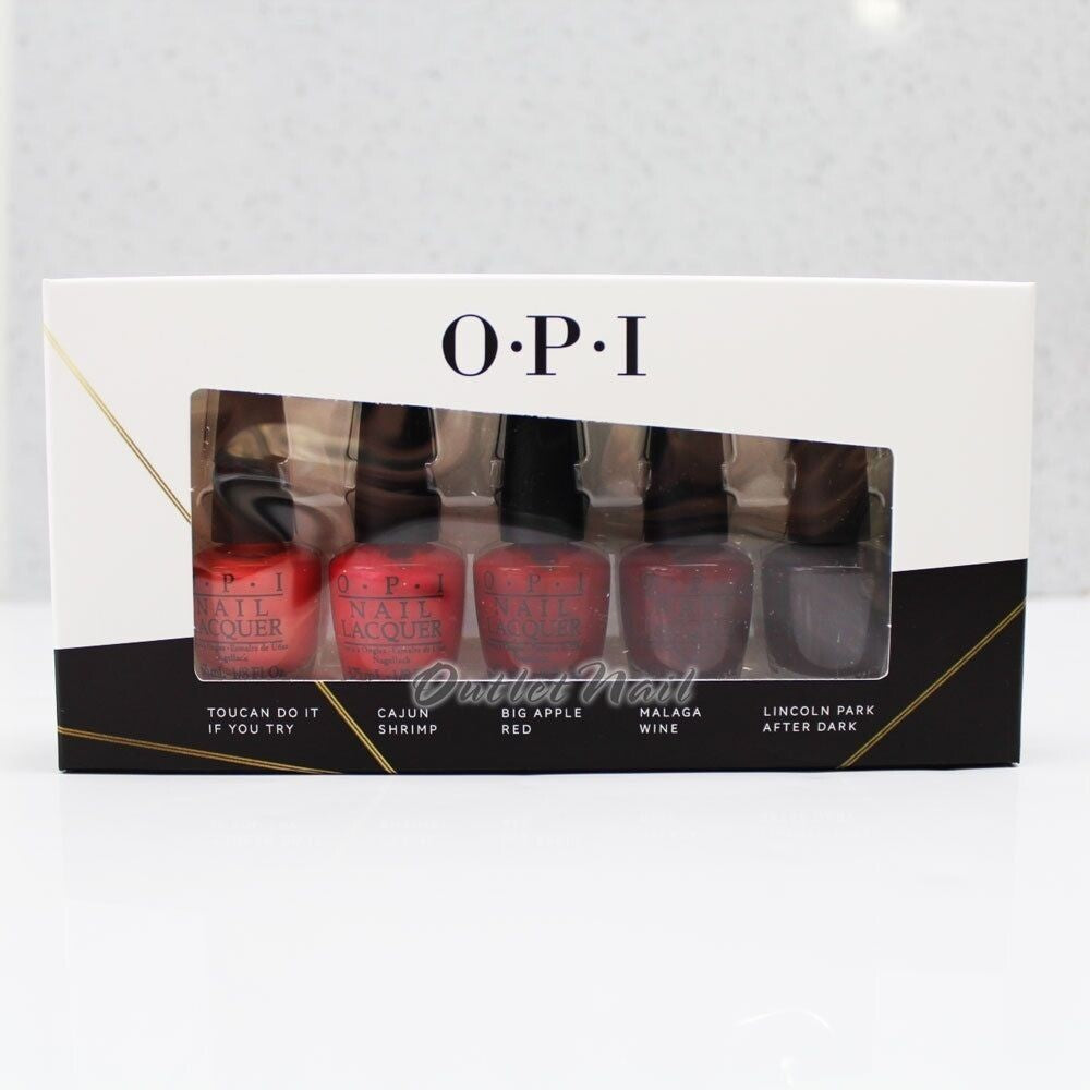 OPI Mini Nail Lacquer Set 5 Shades - Bold Color Collection