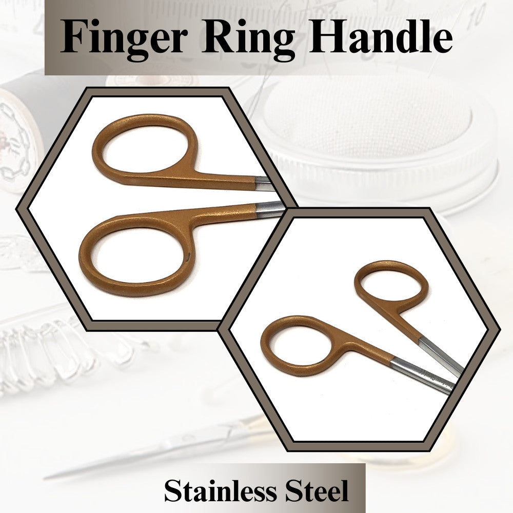 4.5-Inch Stainless Steel Salon Scissors for Nail, Eyebrow & Hair Grooming