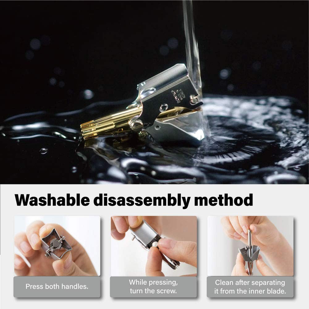 Gold Nose Hair Trimmer for Men - Allergy-Free, Easy Cleaning, Made in Korea