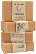 Goat Milk & Honey Unscented Handmade Soap Bars - All Natural Skin Care