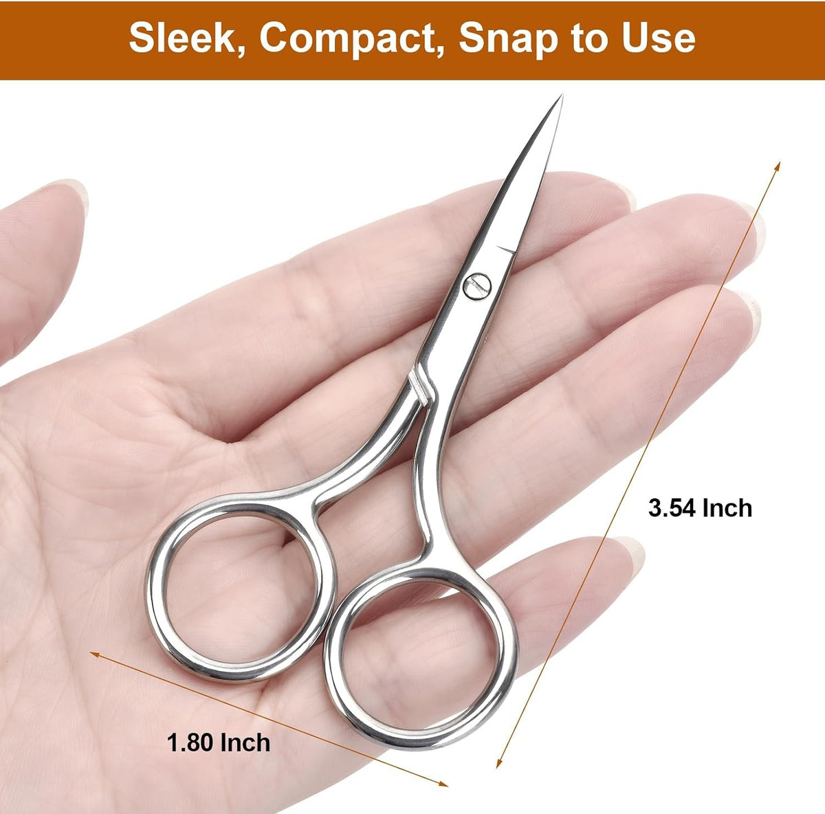 Mustache & Ear Hair Scissors Set - Precision Grooming for Facial & Nose Hair