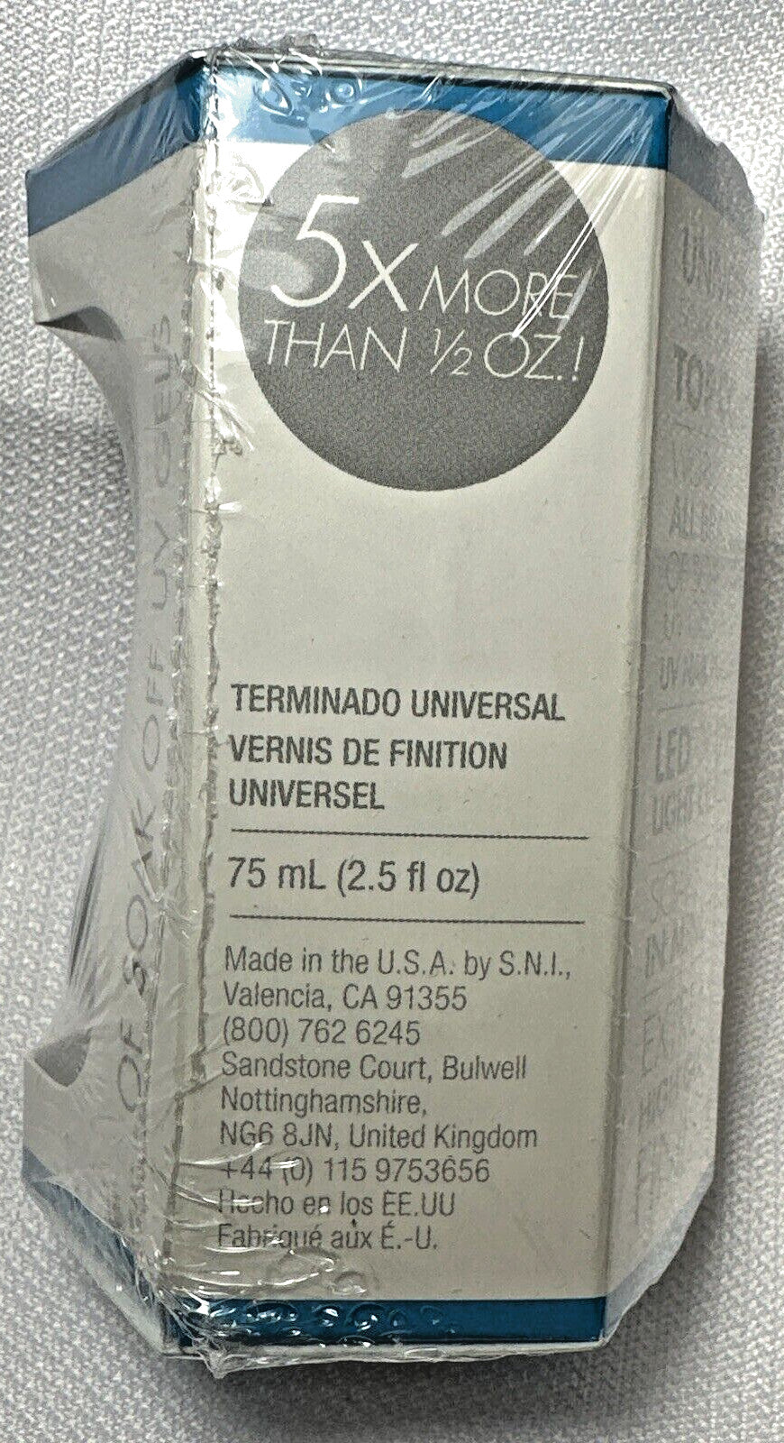 UV Gel Top Coat 75ml - High Gloss Sealing for UV & LED Nails