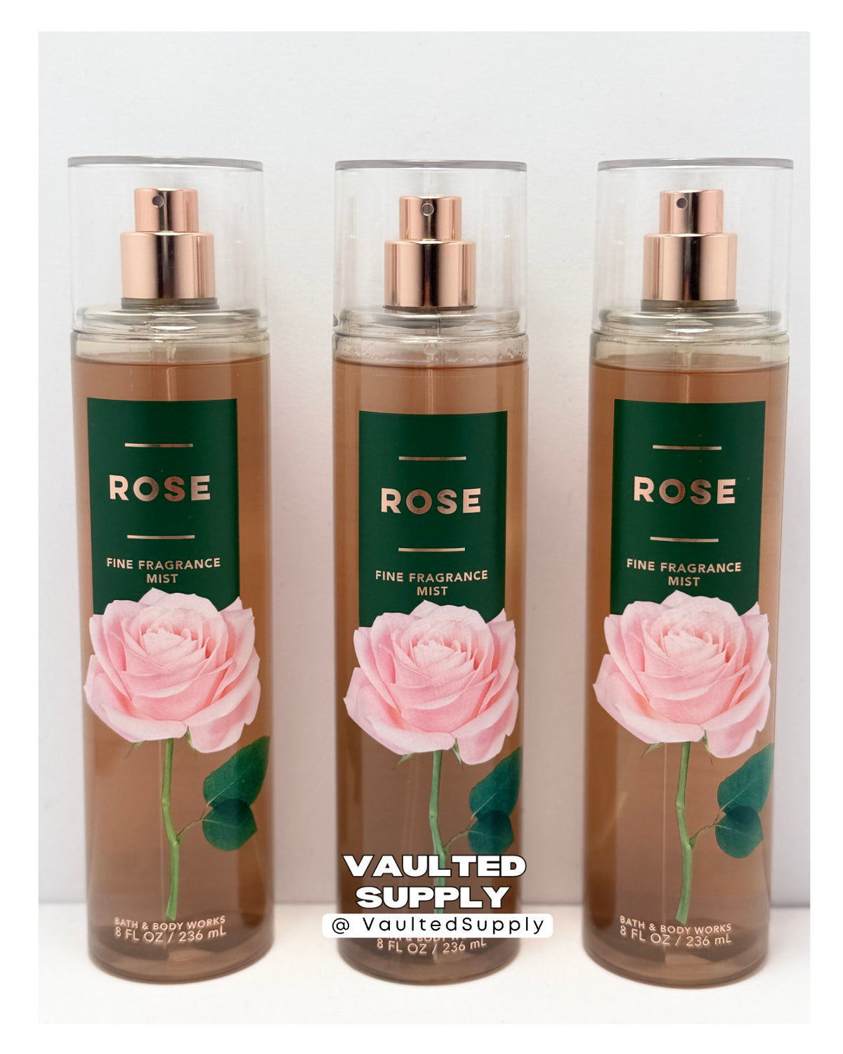 Rose Fragrance Mist 3 Pack - Light Floral Body Spray for Valentine’s Day