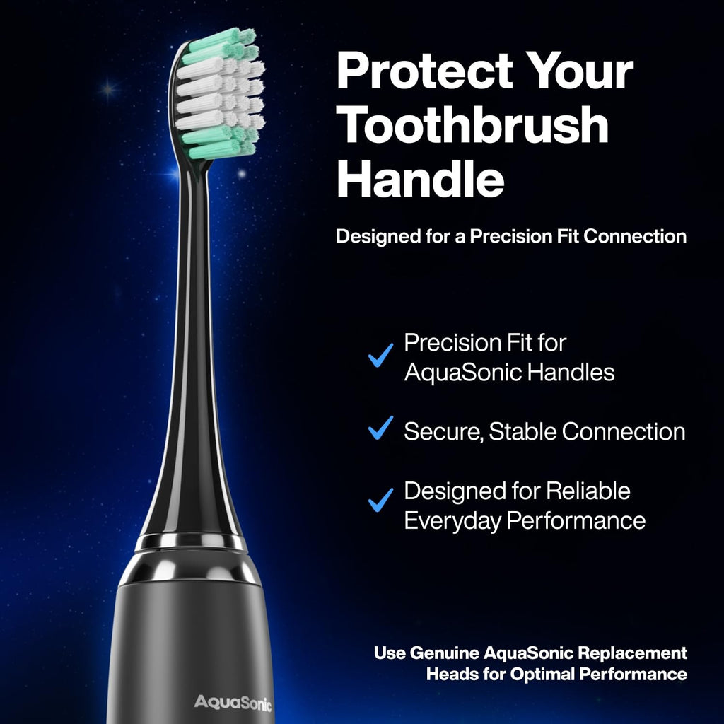Genuine Replacement Brush Heads for AquaSonic Toothbrushes 2 Pack