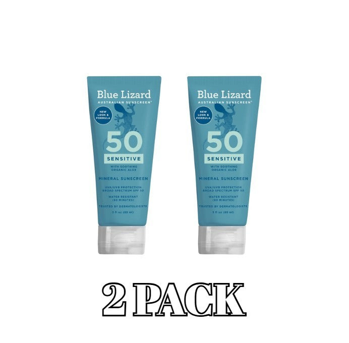 Mineral Sunscreen SPF 50+ Sensitive Skin Lotion with Zinc Oxide - 3 oz Pack of 2