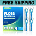 Dental Floss Threaders for Braces Bridges Implants - 200 Count Pack
