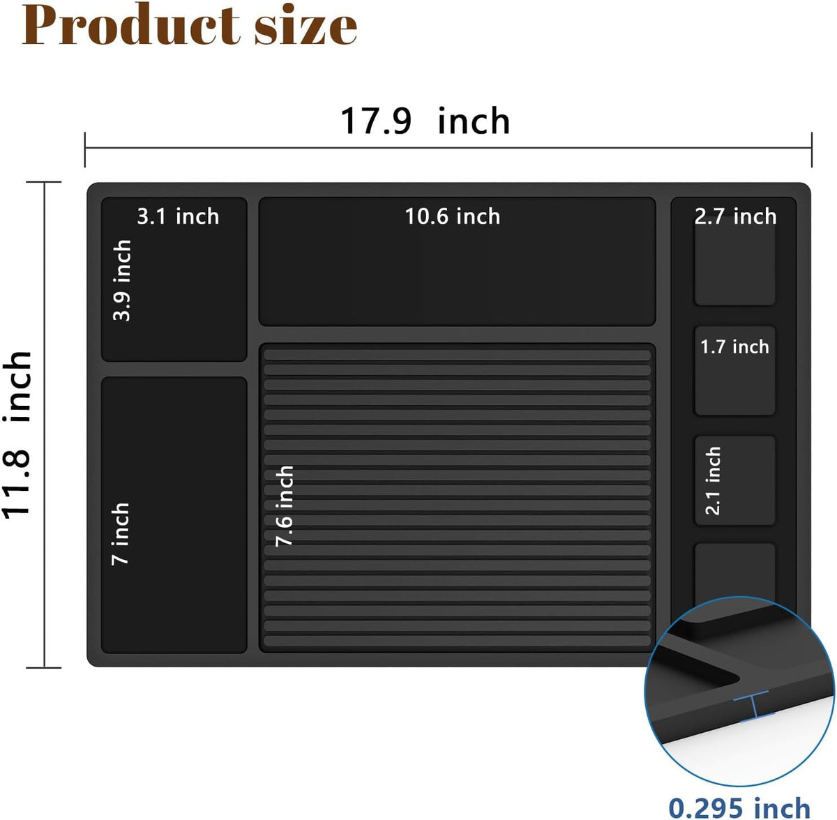Magnetic Barber Mat for Clippers and Tools — Organizer for Barber Station