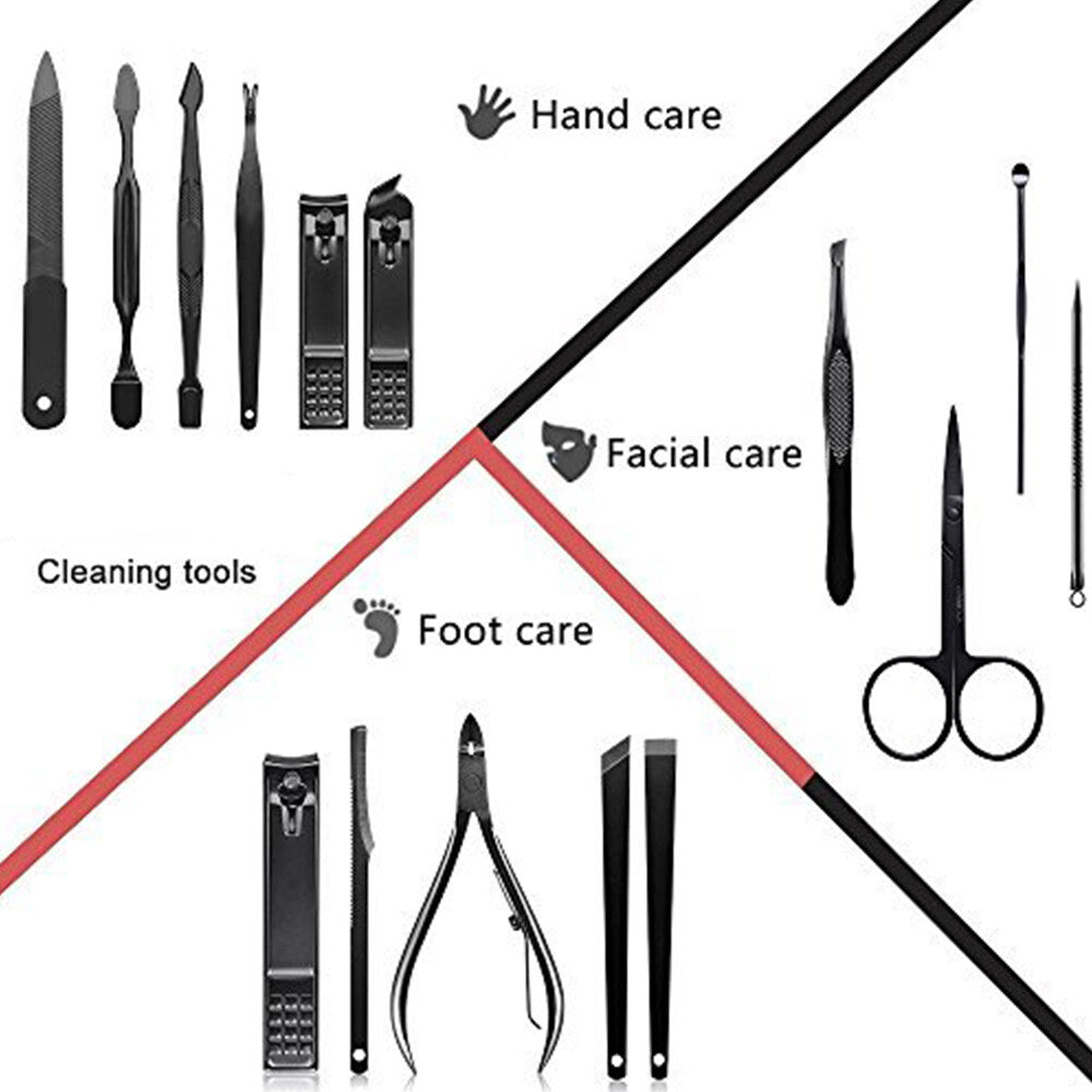 Electric Nail Drill Manicure Pedicure Kit with 12-Piece Tools & 6 Diamond Bits