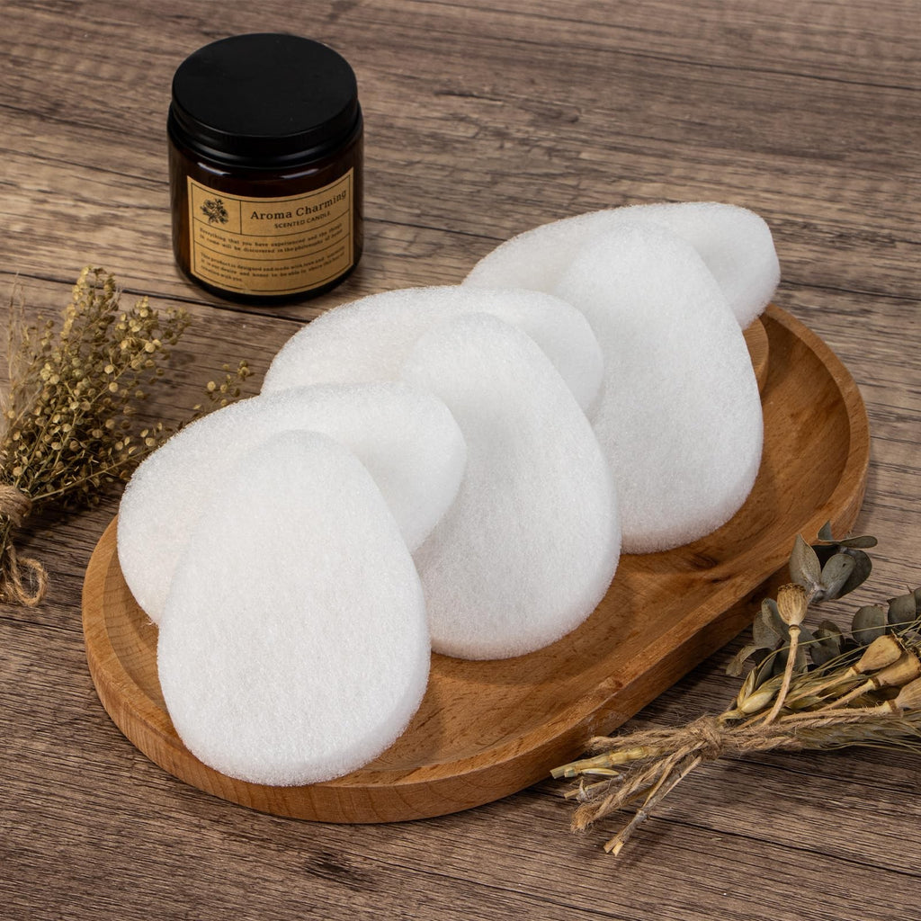 Exfoliating Facial Sponge Pack of 6 - Deep Cleansing & Gentle Scrubbing