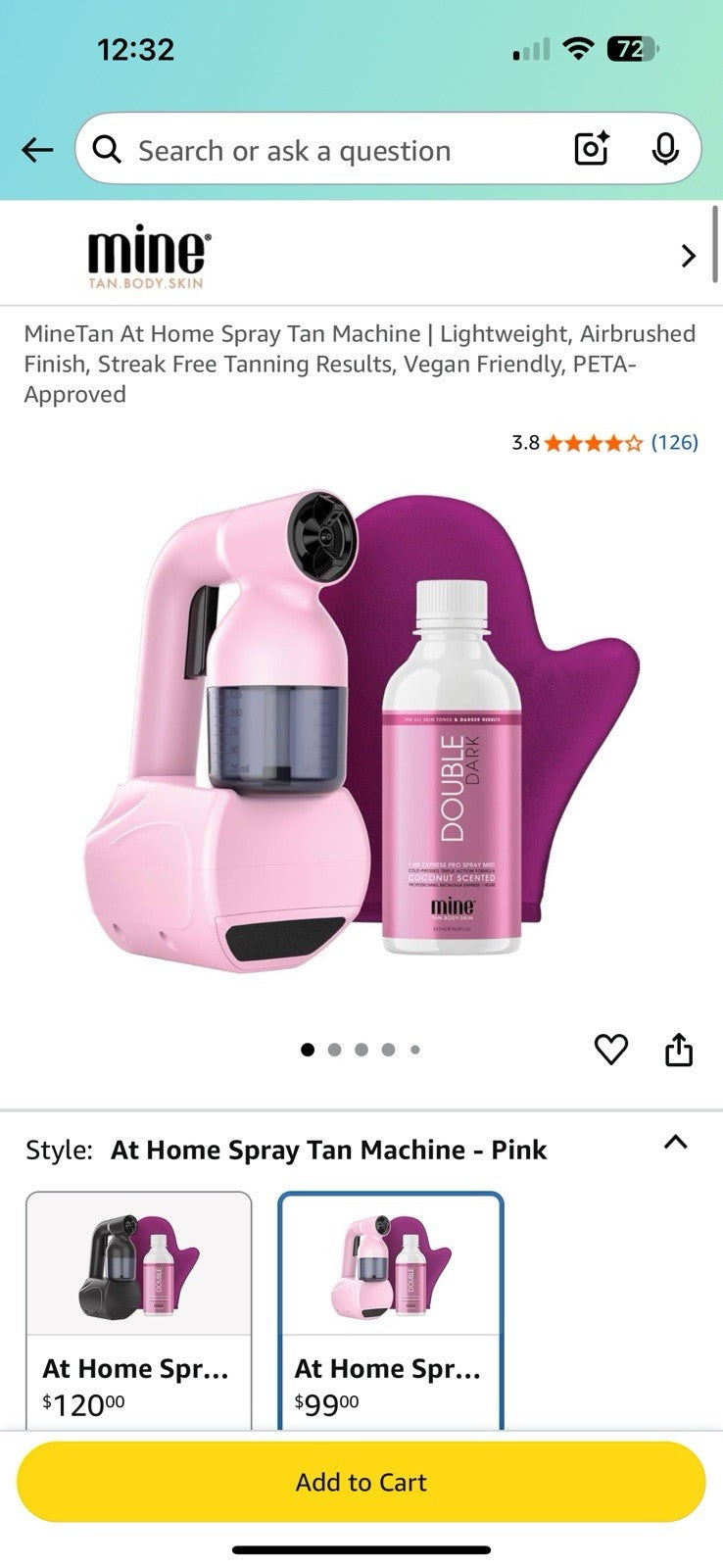 At-Home Spray Tanning Kit with Pink Color - Includes Tan Mist & Accessories